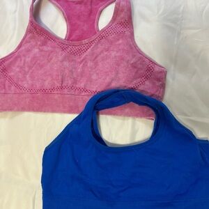Pink and Blue Sports Bras